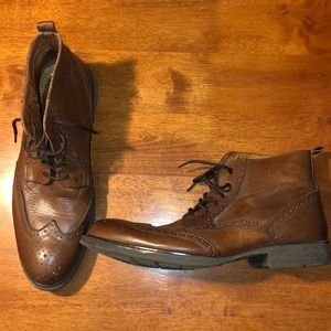 JCPenney Stafford Gunners Wing Tipped Boots